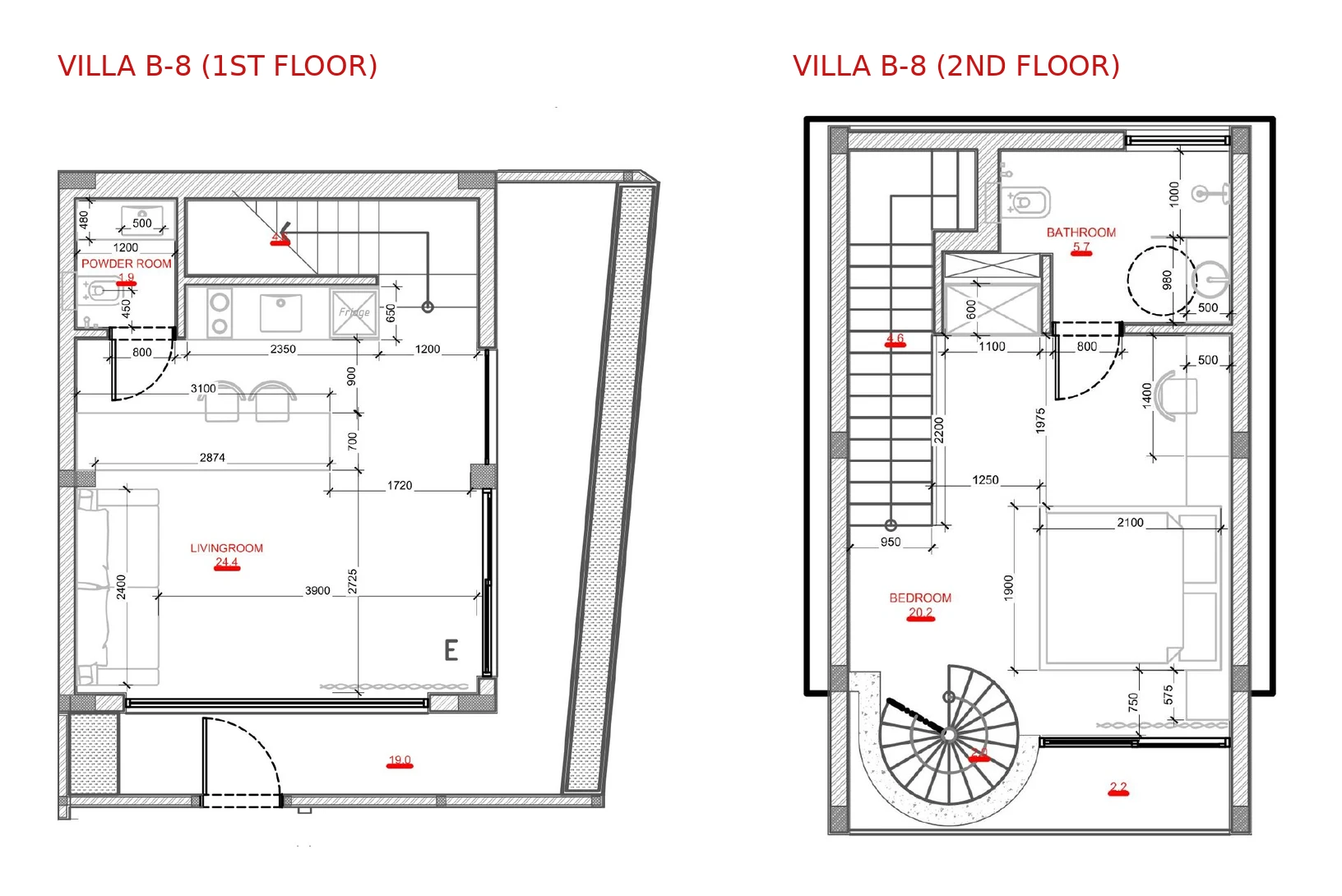 Κάτοψη Villa B-8